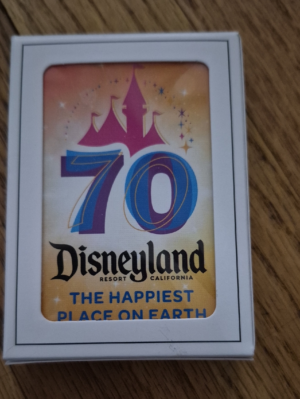 Disneyland 70th Anniversary Collectible Card Deck - Blue & Gold Artwork